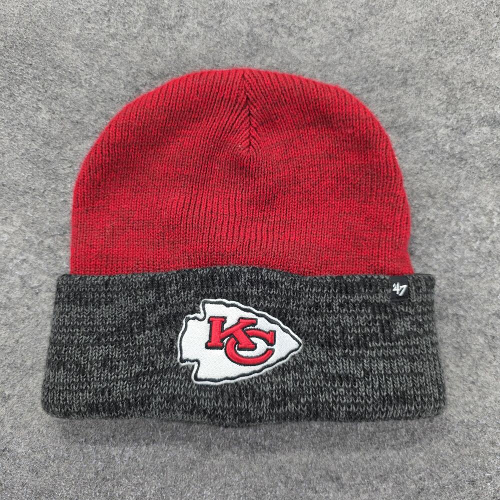 Kansas City Chiefs Hat Cap Mens One Size Red NFL Football '47 Knit Beanie
